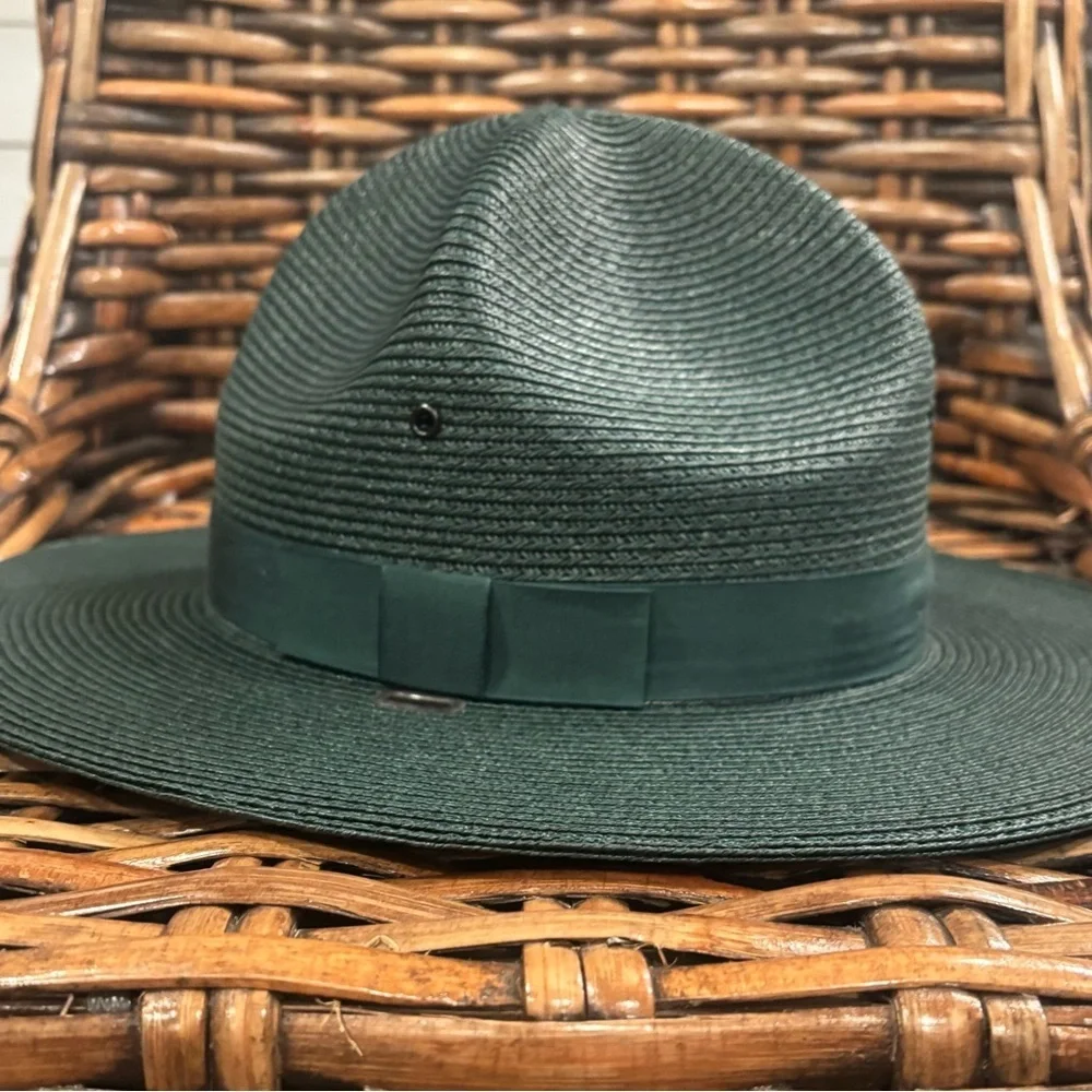 The Lawman Genuine Milan Mens Straw Western Fedora Style Hat Green
